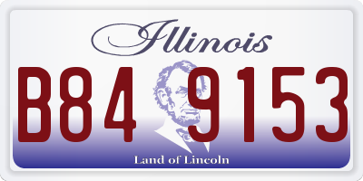 IL license plate B849153