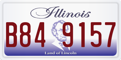 IL license plate B849157