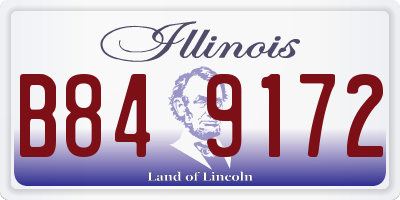 IL license plate B849172
