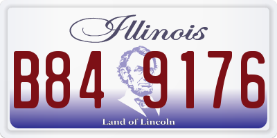 IL license plate B849176