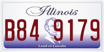IL license plate B849179