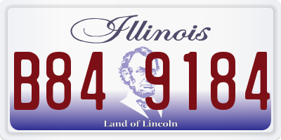 IL license plate B849184