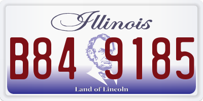 IL license plate B849185