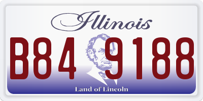 IL license plate B849188