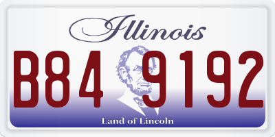 IL license plate B849192