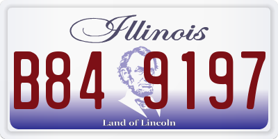IL license plate B849197
