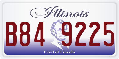 IL license plate B849225
