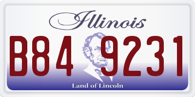 IL license plate B849231
