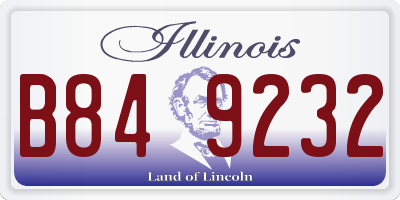 IL license plate B849232