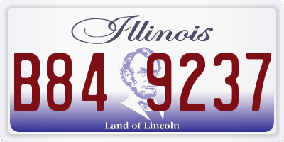 IL license plate B849237