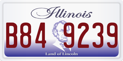 IL license plate B849239