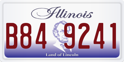 IL license plate B849241