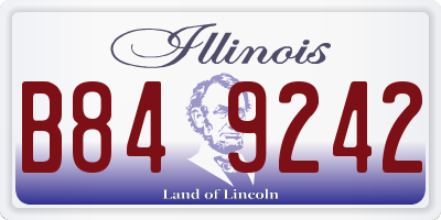 IL license plate B849242
