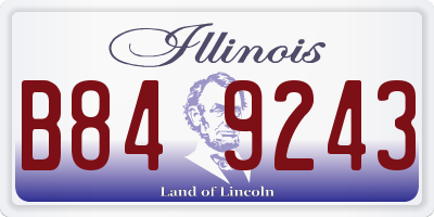 IL license plate B849243