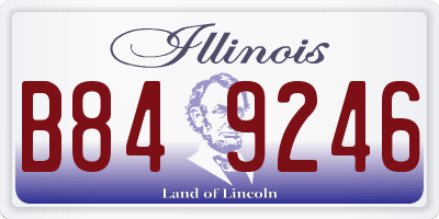 IL license plate B849246