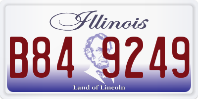 IL license plate B849249