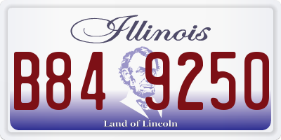 IL license plate B849250