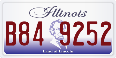 IL license plate B849252
