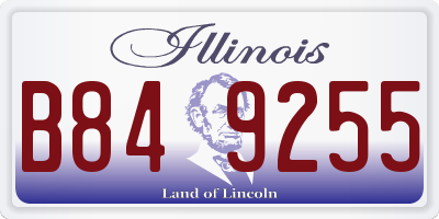 IL license plate B849255