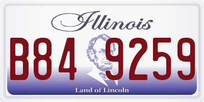 IL license plate B849259