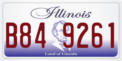 IL license plate B849261