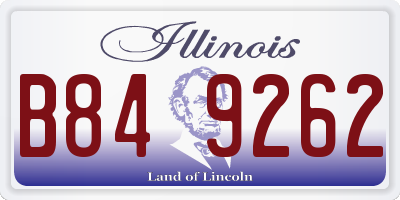 IL license plate B849262