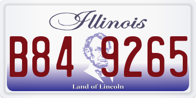 IL license plate B849265