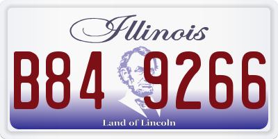 IL license plate B849266