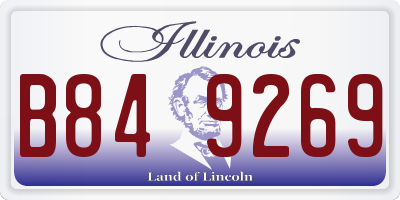 IL license plate B849269