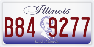 IL license plate B849277