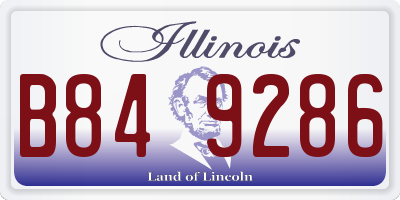 IL license plate B849286