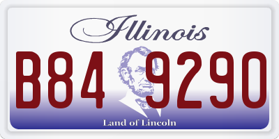 IL license plate B849290