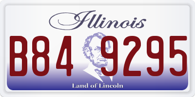 IL license plate B849295