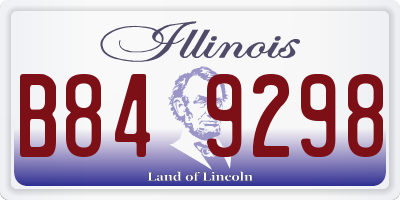 IL license plate B849298