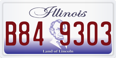 IL license plate B849303