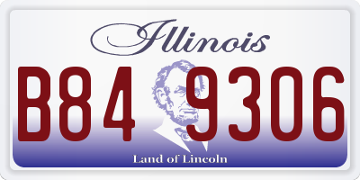 IL license plate B849306