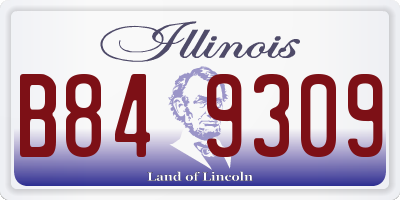 IL license plate B849309