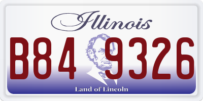IL license plate B849326