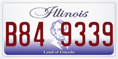 IL license plate B849339