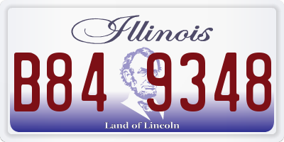 IL license plate B849348