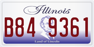 IL license plate B849361