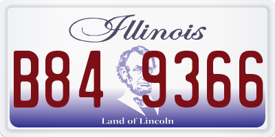 IL license plate B849366