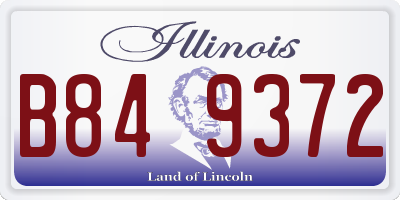 IL license plate B849372
