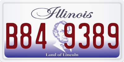 IL license plate B849389