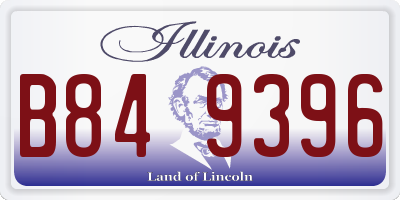 IL license plate B849396