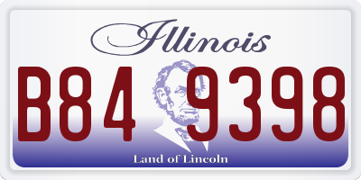 IL license plate B849398