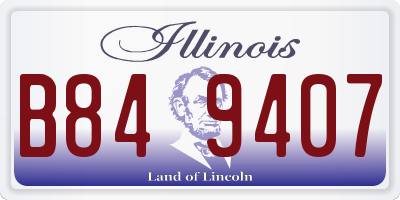 IL license plate B849407