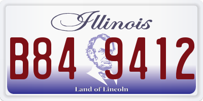 IL license plate B849412