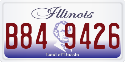IL license plate B849426