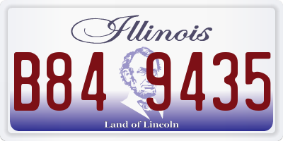 IL license plate B849435